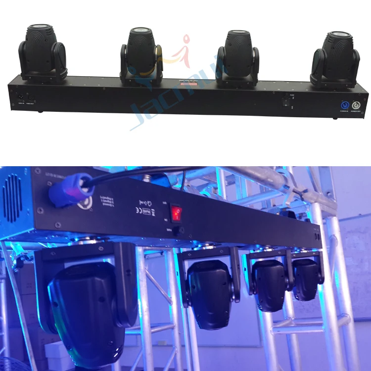 (2 шт./лот) миниатюрный сценический луч Dmx 512 управление 4 головками светодиодный с