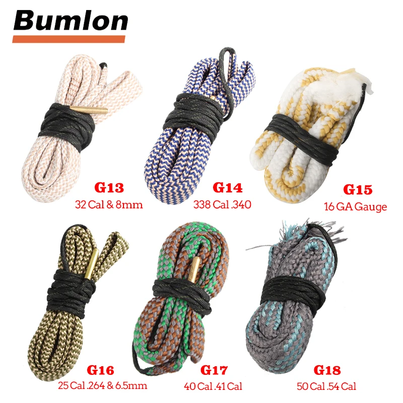 

Bore Snake .32 Cal & 8mm Cal .41 .40 .50.54 .338 .340 .25 .265 6.5mm 16GA Gun Cleaning Kits Hunting Cleaner 37-0035-G13-G18