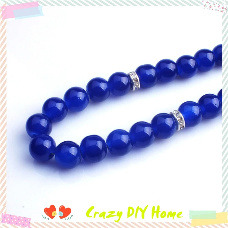 Crazy DIY Home хит продаж 1 шт. хрустальные бусины темно-синие 33 исламские tasbih |