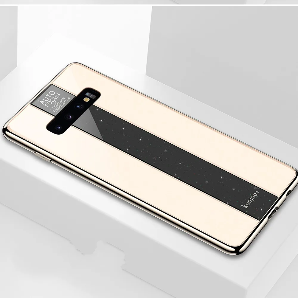 Гальваническое стекло чехол для samsung Galaxy S10 Lite Plus Note8 S8 S9 Note9 Роскошный покрытый