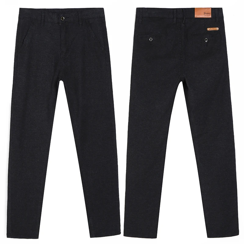 

3 Colors 2019 New Men's Casual Pants Classic Style Fashion Elastic Slim Brand Cotton Trousers Male Black Grey Blue