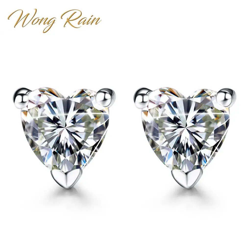 Серьги Wong Rain из 100% стерлингового серебра 925 пробы с белым топазом серьги пусеты