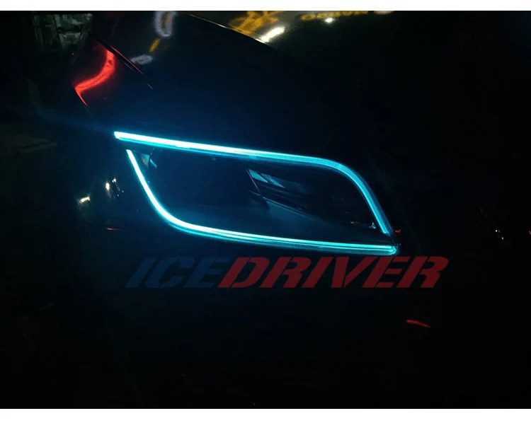 Icedriver для AUDI Q5 SQ5 дневные ходовые огни RGB многоцветный светодиодный доски 2013- дневные ходовые огни красные, синие демон освещение для глаз лампы