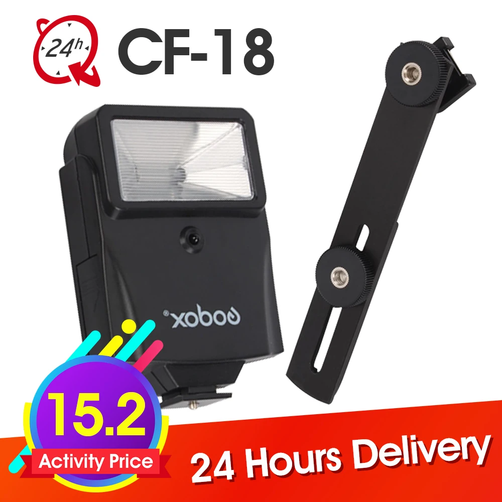 Горячая Godox CF-18 Slave Вспышка Speedlite с горячий башмак кронштейн крепление для Canon Nikon цифровой SLR DSLR камеры 700D 650D 600D 1100D
