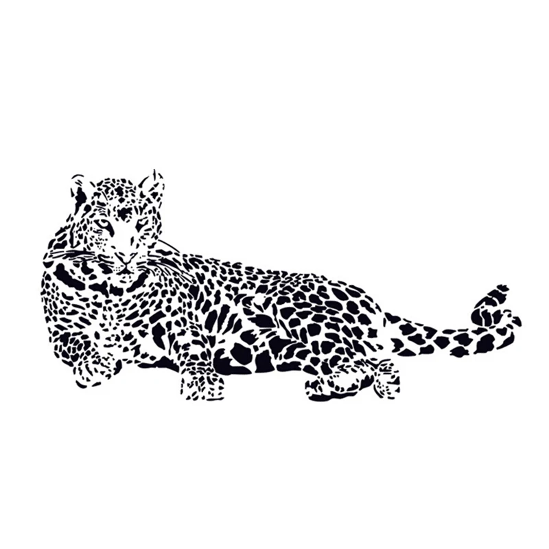 Модные черные ПВХ наклейки на стену Гепард Леопард 3D Съемные Наклейки стены