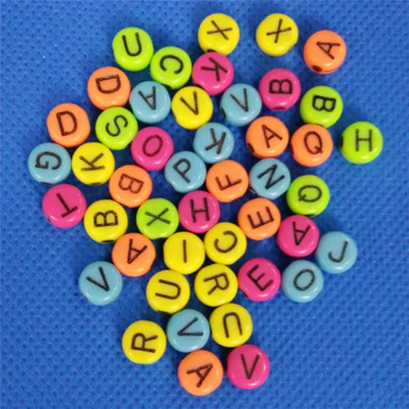 ROMAD 200 шт./лот бусины с алфавитом аксессуары для ювелирных изделий акриловые
