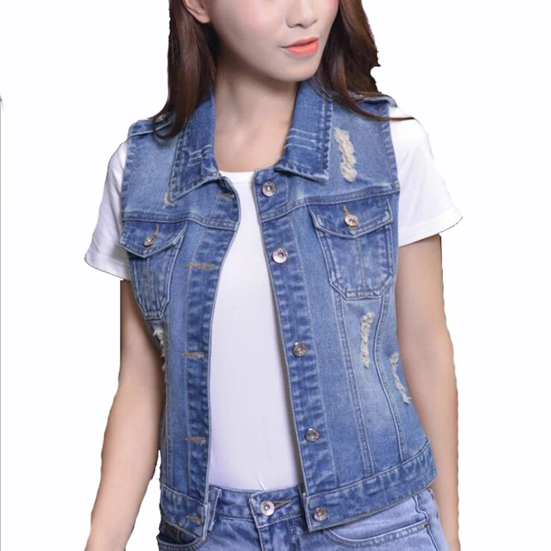Женский короткий топ винтажный с дырками на кнопках|denim tank|women crop topwomen fashion top |
