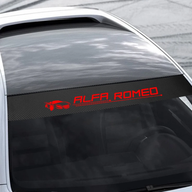 135x20cm Car Styling Decoration Decals Front Rear Windshield Decal Sticker for ALFA ROMEO Mito 147 159 Giulietta Spider GT
