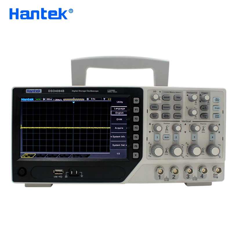 Цифровой осциллограф Hantek DSO4084B портативный USB 4 канала 80 МГц функция