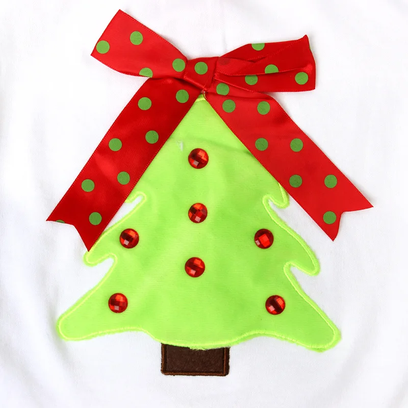Y01-X086 Children kid's Girl Clothing long sleeve Infantis spring autuman Christmas Suit green tree red striped pants 2pcs/set | Детская