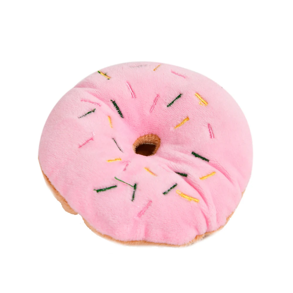 Пищалка для домашних животных игрушечные пончики кошек собак плюшевые игрушки
