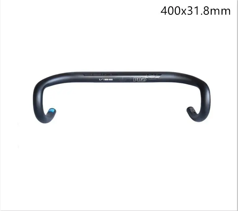Black 400x31.8mm Shimano PRO VIBE Di2 компактный руль для шоссейного велосипеда из сплава, компактный руль для велосипеда из сплава - Цвет: Black 400x31.8mm