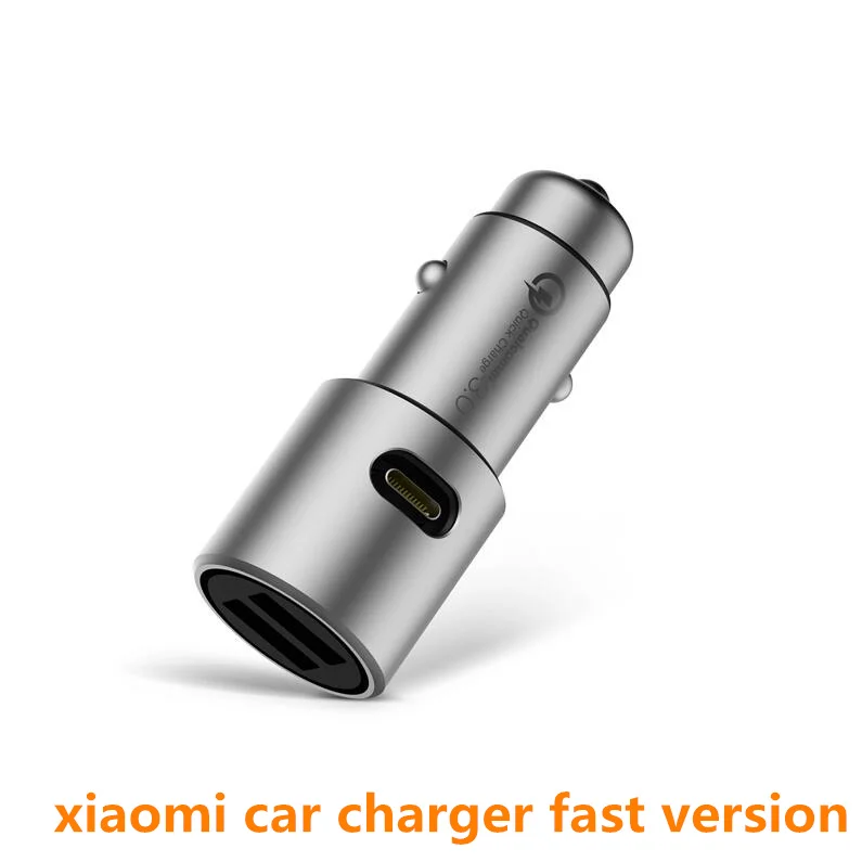 Max 36 Вт оригинальное автомобильное зарядное устройство Xiaomi QC3.0 X2 полностью металлическое двойное USB умное управление Быстрая зарядка 5 В = 3 А* 2 или 9 В = 2 А* 2 12 В = 1,5 А* 2 - Тип штекера: carcharger