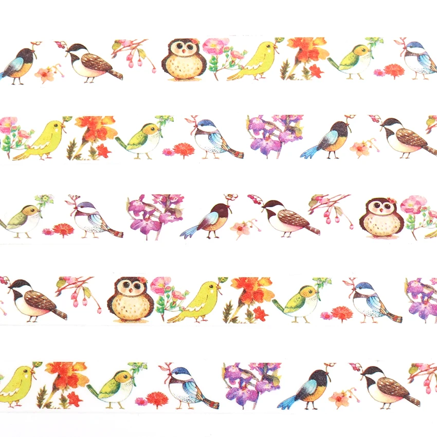 Коробка посылка крылья и ветви лента Washi стикеры на клейкой основе с цветочным