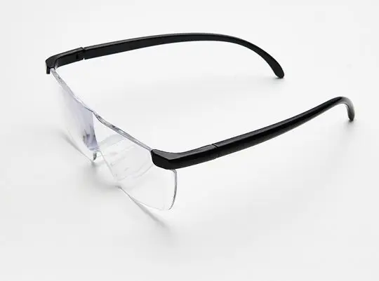 black 250 градусов дальнозоркости очки лупы увеличительные очки Защита глаз PC Мода портативный унисекс - Цвет оправы: black