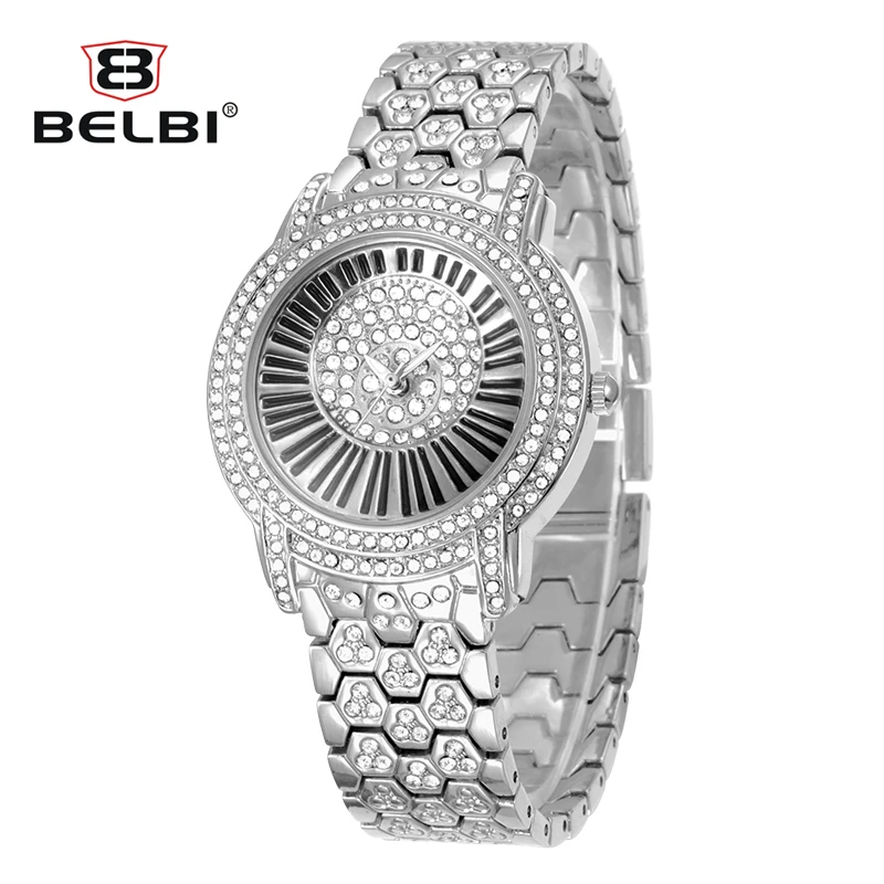 Новый belbi брендовые роскошные женские Япония Импорт кварцевый механизм Сталь