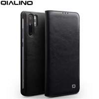 qialino fashion genuine leather flip case for huawei p30 ultra thin phone cover with card slot for huawei p30 pro 6 47 inch