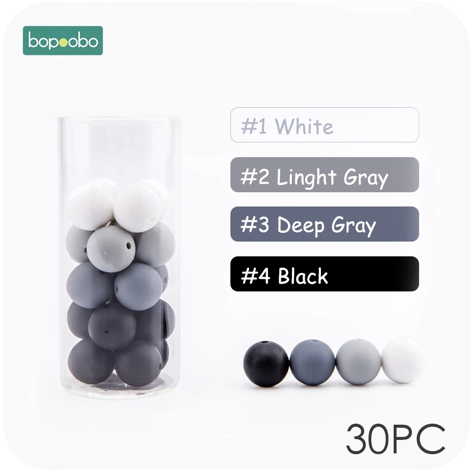 Gray Series Bopoobo 15 мм Силиконовые Бусины еда без бисфенола-а класса Силиконовые DIY ремесла силиконовые 14 мм Восьмиугольные Прорезыватели Детские трофеи - Цвет: Gray Series