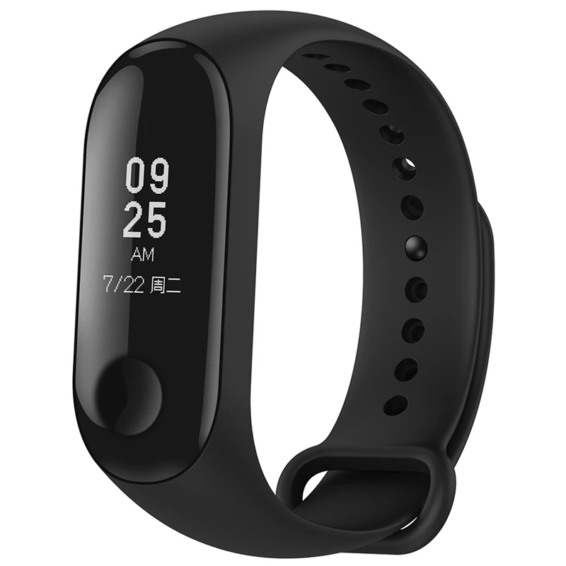 Черный Xiaomi mi Band 3 умный Браслет mi band 3 браслет OLED часы фитнес-трекер для измерения сердечного ритма 5 АТМ Водонепроницаемый Обновление Xio mi Band 2 - Цвет: Черный