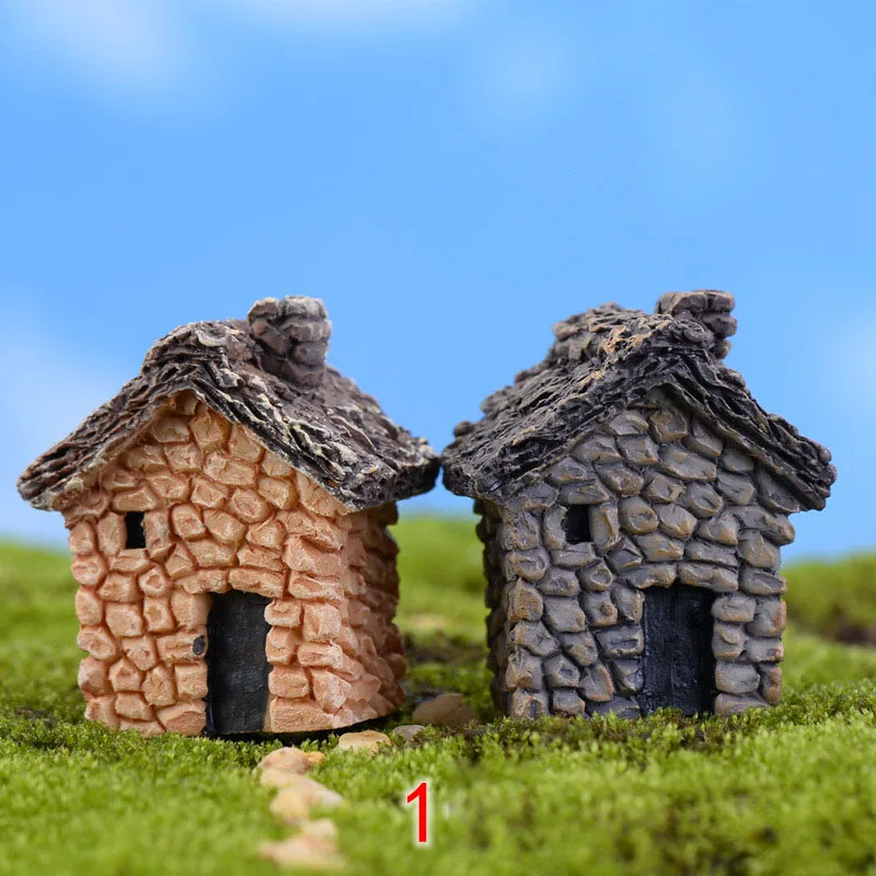 Винтажный каменный дом Мини Ремесло миниатюрный Сказочный Сад украшение дома