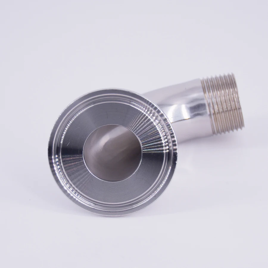 1," Tri Clamp x 1/2" BSPT мужской 90 градусов локоть SUS 304 нержавеющая сталь санитарный фитинг для труб для домашнего варения пива вина