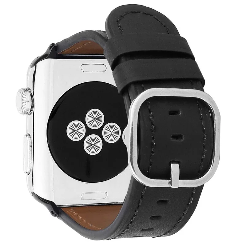 Классический ремешок из натуральной кожи для Apple Watch iWatch Band 44 мм 42 мм 40 мм 38 мм Серия 1 2 3 4 браслет металлическая Пряжка ремешок для часов