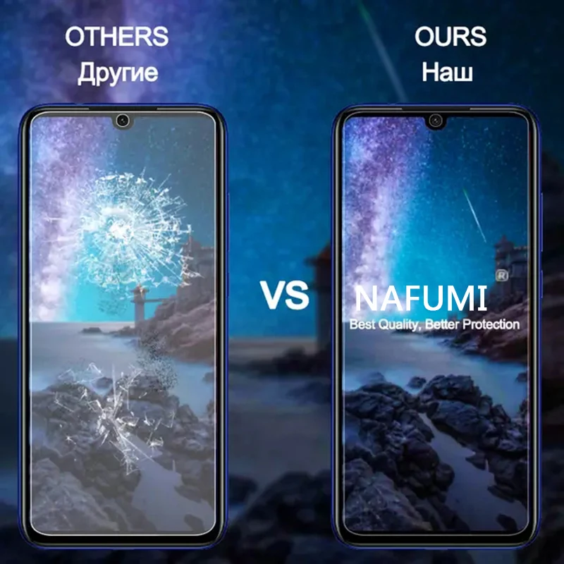 Защита экрана для Xiaomi Redmi Note 7 Pro закаленное стекло на телефон 9H 2.5D Защитная пленка