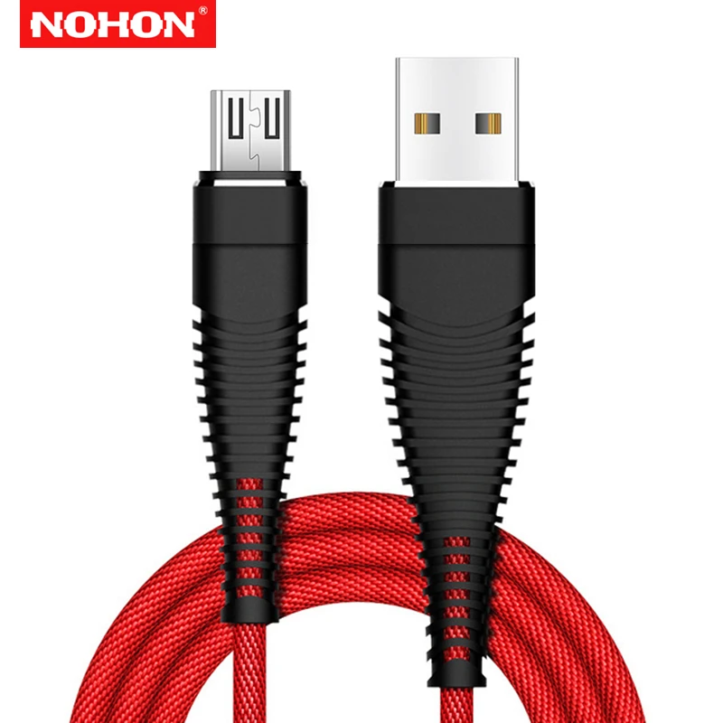 Кабель для передачи данных NOHON 3m Micro USB Redmi 5 Plus 6 6A Note 4X 5A Samsung S6 S7 Edge LG G3 провод