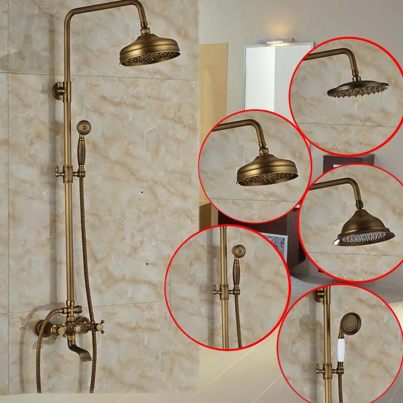 Медный латунный душевой набор для ванной 8 дюймов кран горячего смесителя