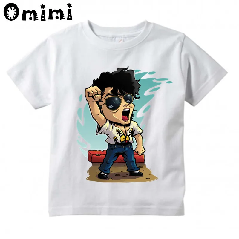 

Children Rock N Roll Star Michael Jackson Bad Cartoon Printed T-Shirt Kids Music Tops Boys/Girls Fashion T Shirt, ooo5144