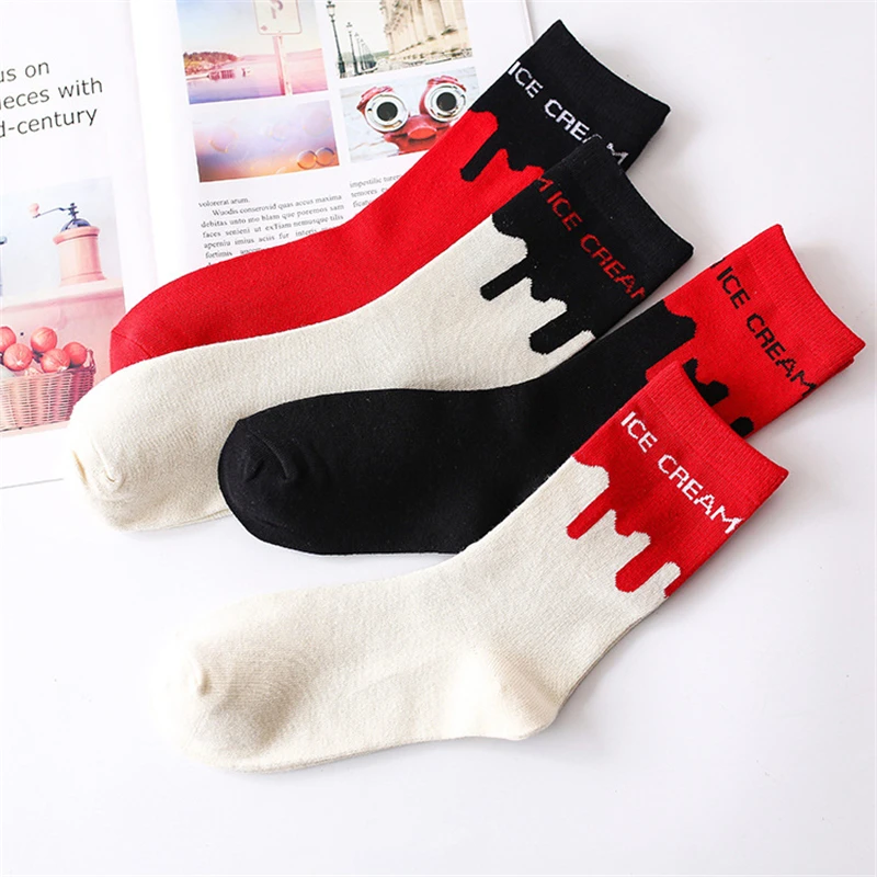 Женские короткие носки с мороженым sox meias повседневные хлопковые забавные в стиле