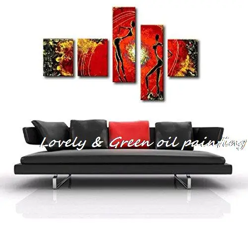 Бесплатная доставка 3 панели Ослепительная красочная жизнь ручная роспись