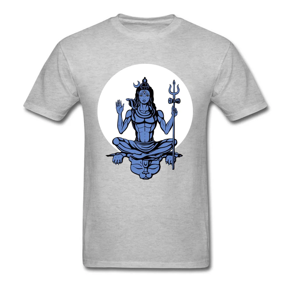 Новинка 2018 Мужская футболка с коротким рукавом и круглым вырезом принтом Lord Shiva