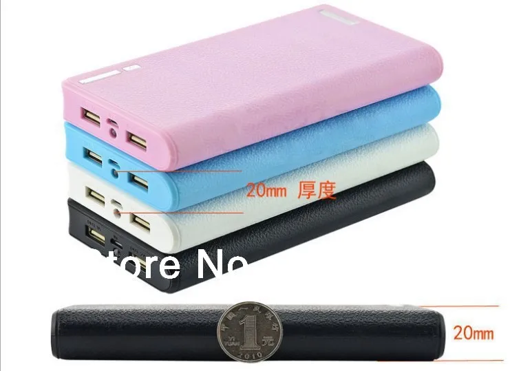 Free Shipping 2USB port Power Bank 20000mAh External Battery pack and charger for iphone 5 4S / SAMSUNG Galaxy SIV S4 HTC One | Мобильные