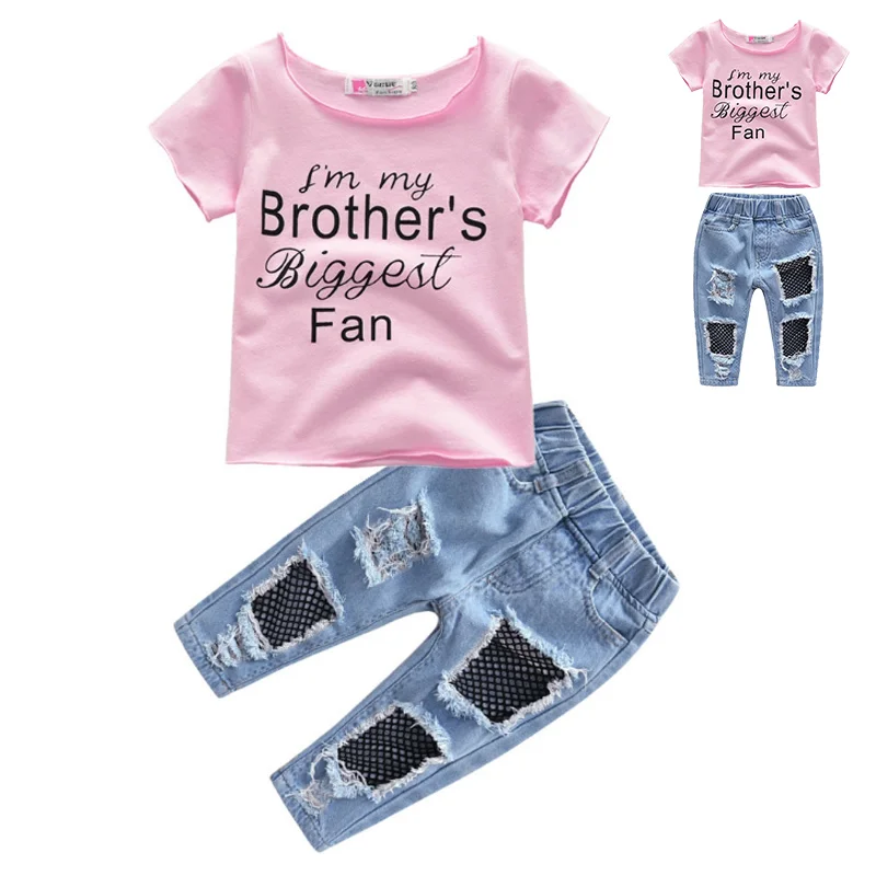 BOTEZAI summer children's clothing girls short-sleeved T-shirt + long pants suit Mickey cartoon boy | Детская одежда и обувь