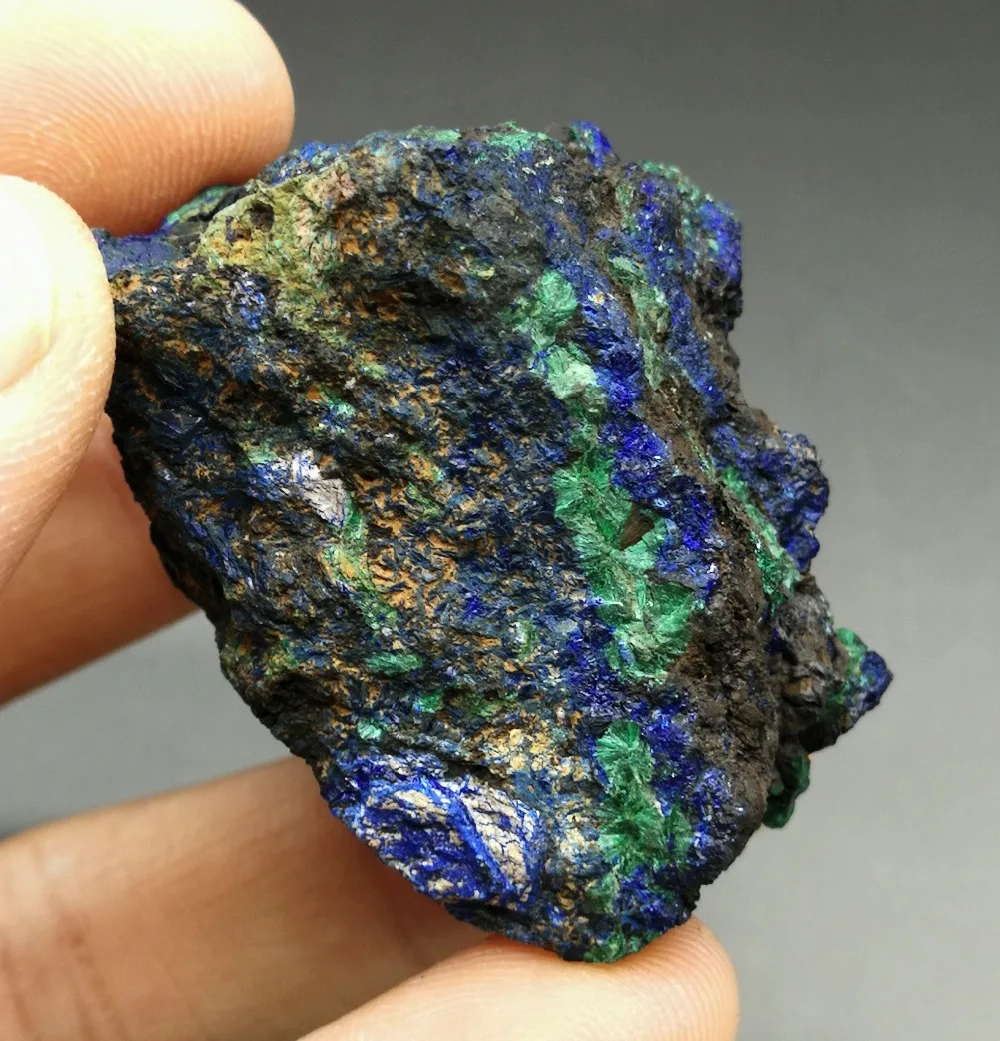 66g Natural stone and crystal azurite / malachite symbiotic mineral healing crystals Collection ornamental | Дом и сад