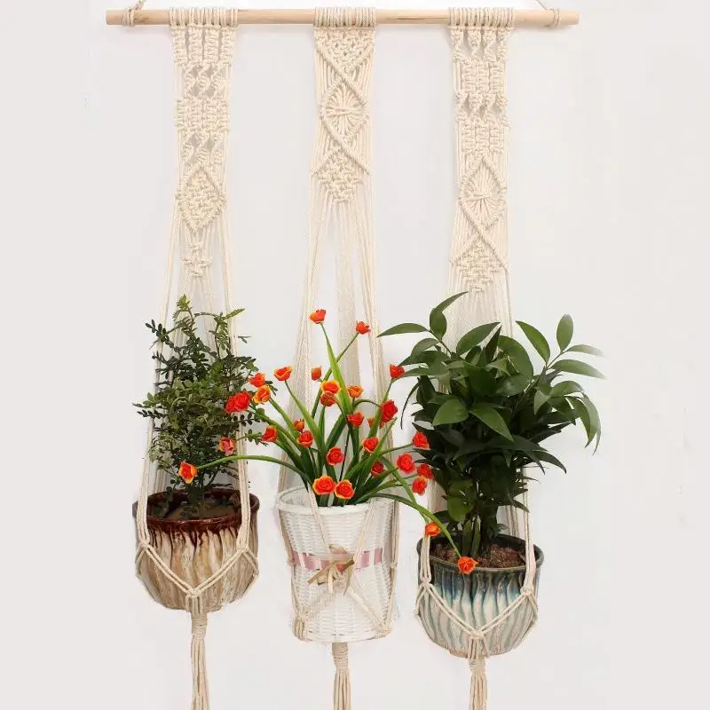 Настенная корзина ручной вязки для помещений и улицы|macrame plant hanger|plant hangermacrame |