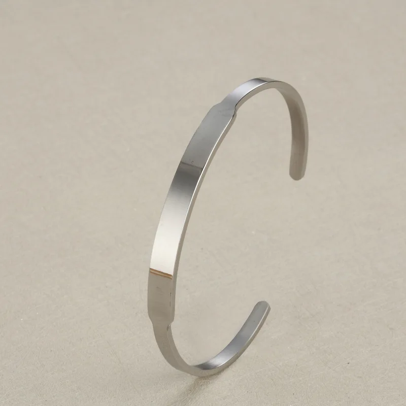 5 шт./лот 2017 Новый Золотой 6 мм ширина браслета из нержавеющей стали без рисунка