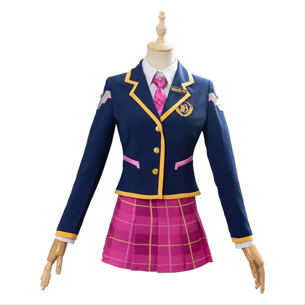 OW DVA Costume D.VA Hana Song Cosplay 3th Anniversary Suit Dress Outfit Halloween Carnival School Uniform Women Girls | Тематическая