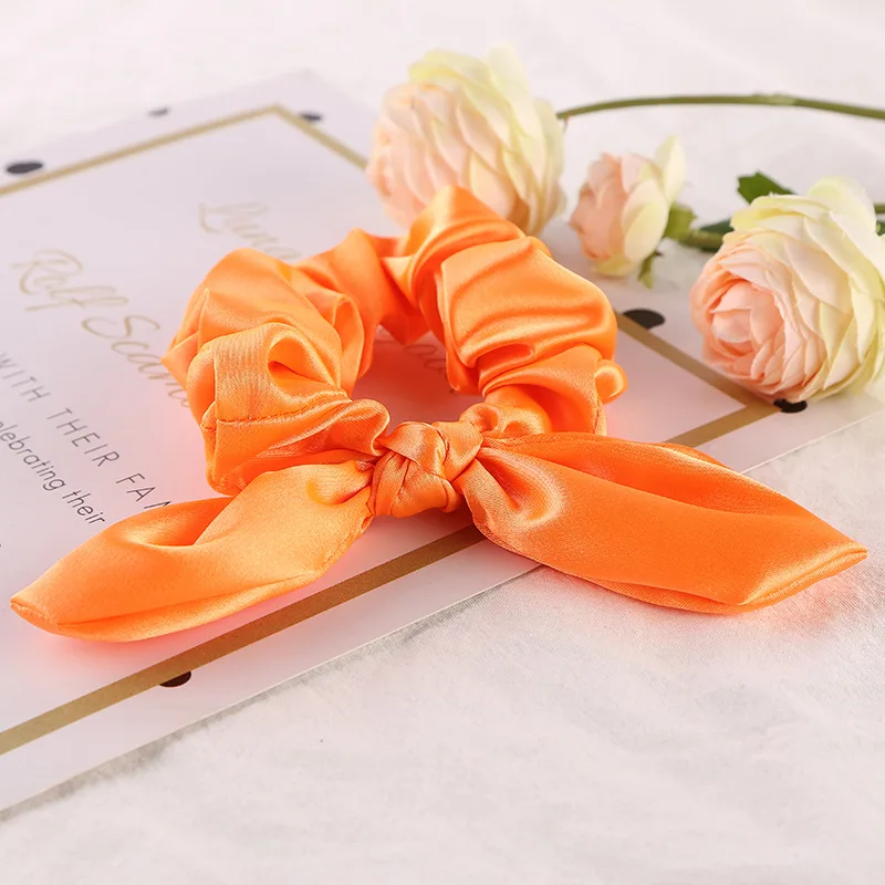 Резинки для волос Modis женские с ушками кролика эластичные шелковые атласные