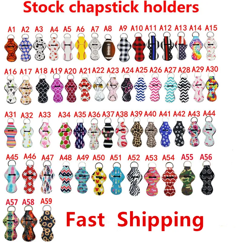 125 шт./лот монограмма неопрена брелок держатель для губ бальзам винил заготовки 59