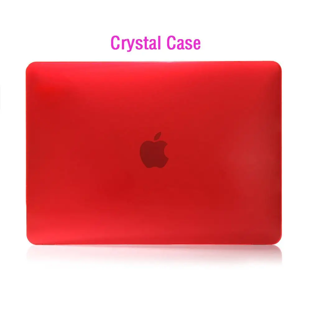 crystal Red Чехол для ноутбука Apple MacBook Air Pro retina 11 12 13 15 для mac book Pro 13,3 15,4 дюймов с сенсорной панелью+ крышка клавиатуры - Цвет: crystal Red