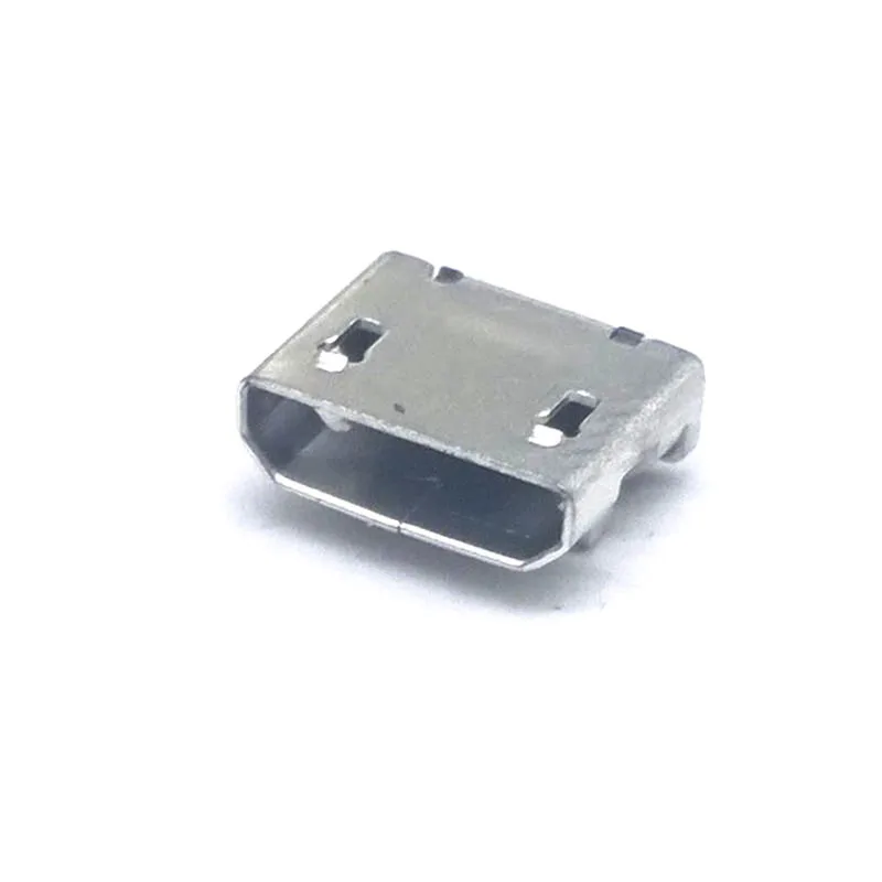 50 шт./лот плоский край 5 контактов тип B разъем Micro USB гнездо Плоский порт для Samsung