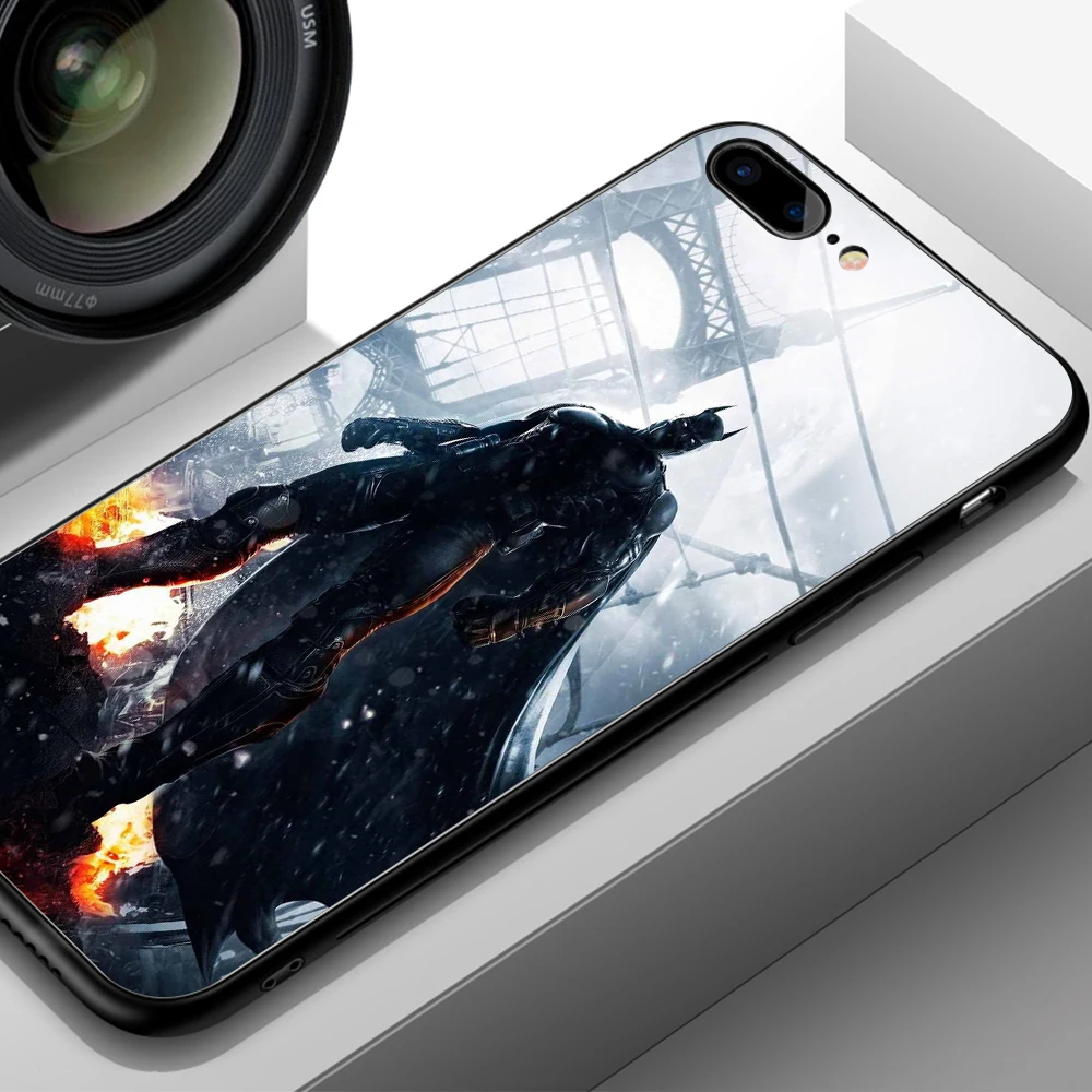 Finder чехол закаленное Стекло чехол для iPhone 7 Чехол Бэтмен Жесткий задняя крышка чехол для iPhone 6 6S 7 plus X XR XS MAX 11 pro max