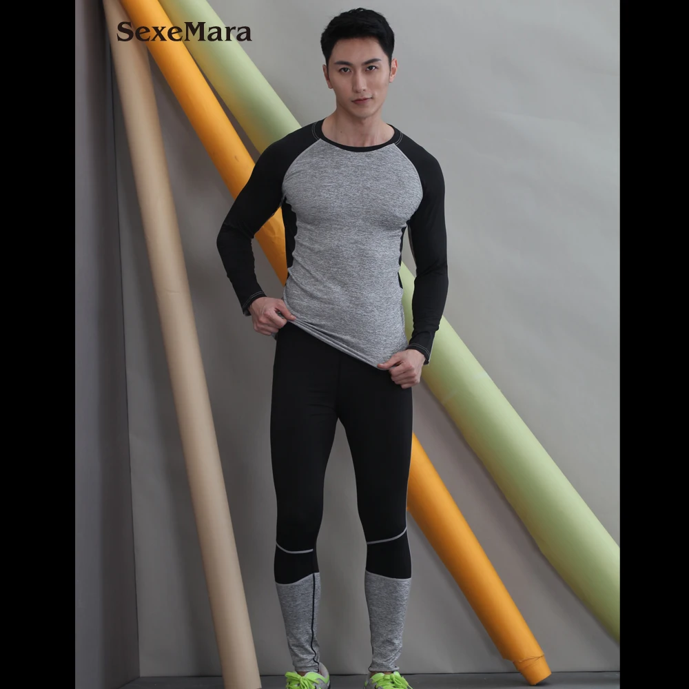 

Mens Compression Shirts 3D Teen Jerseys Long Sleeve T Shirt Fitness Men Lycra MMA Crossfit Set Tights Running Clothing