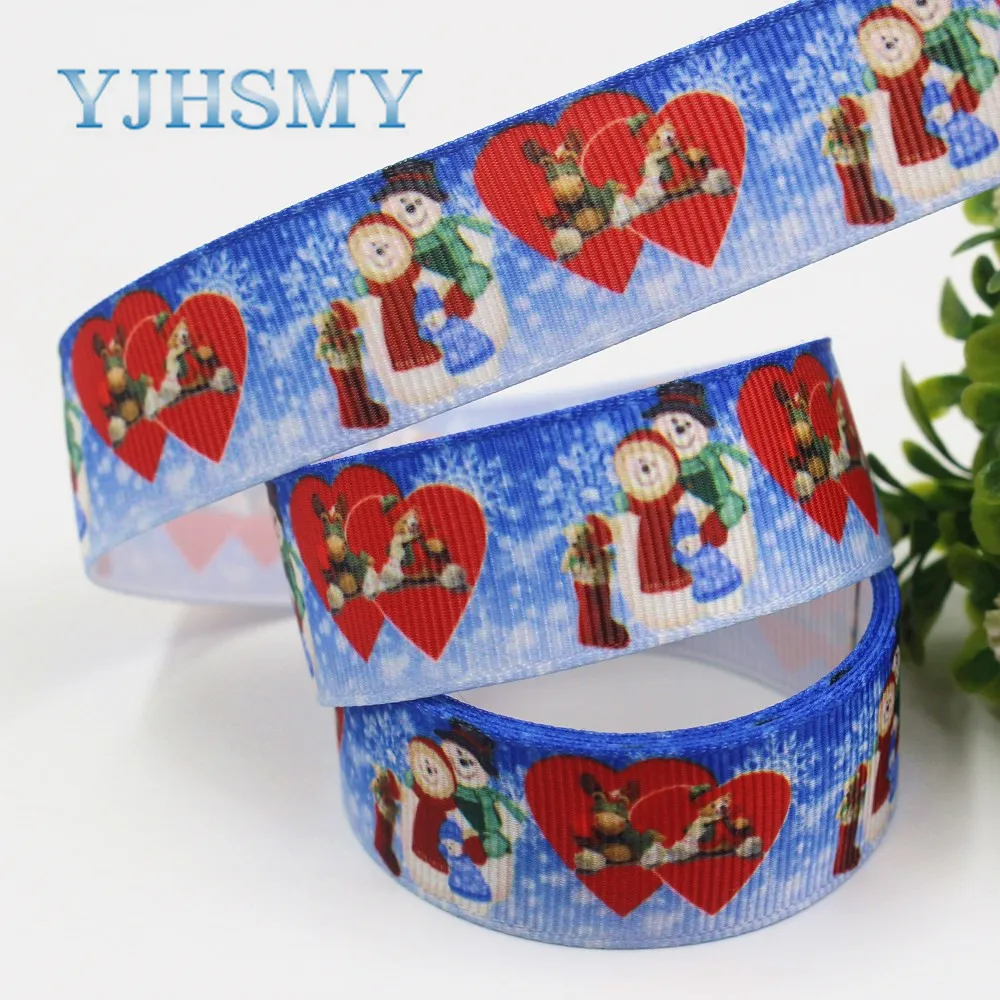 YJHSMY I-19713-11, 22 мм, 10 ярдов с героями мультфильмов, рождествеская серия корсажные ленты, Аксессуары и украшения в виде банта, своими руками материалы