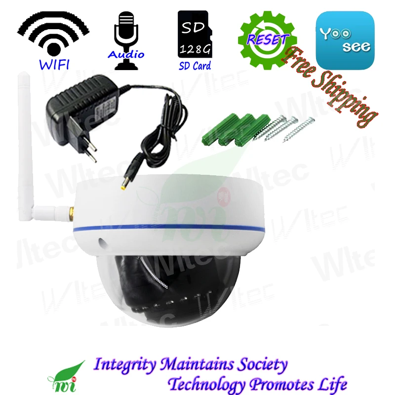 Камера наблюдения wifi Антивандальная CCTV камера Onvif 128G SD карта IP металлическая