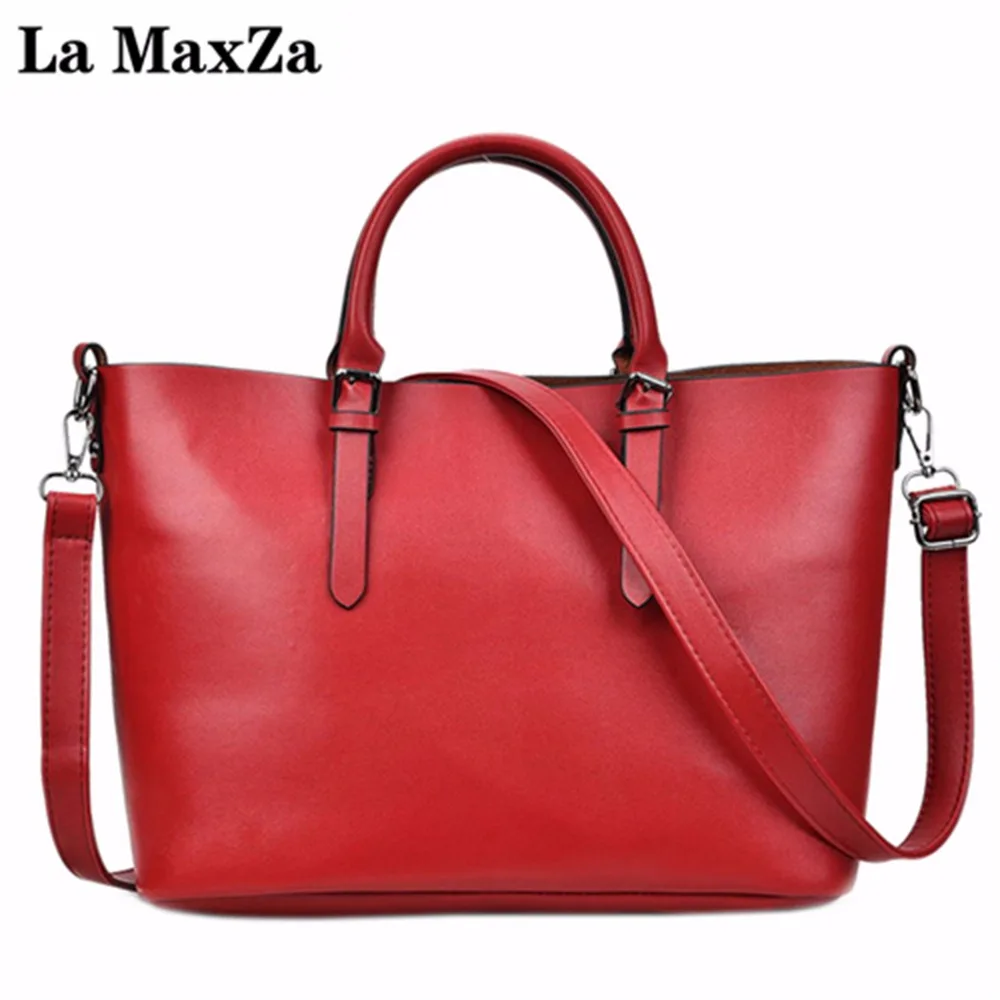 La MaxZa кожаный топ ручка Для женщин Сумочка Твердые дамы Lether сумка Повседневное