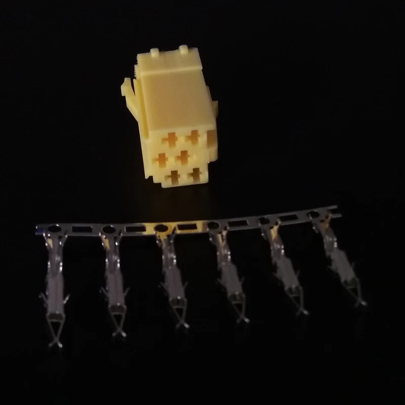 Biurlink 6 контактный желтый мини разъем ISO + контактные контакты для Volkswagen Becker Audi Skoda