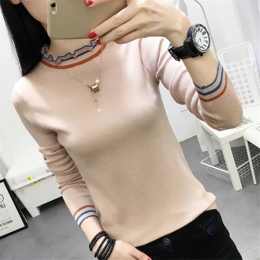 2018 новый осенне-зимний свитер пуловер женский толстый джемпер с круглым вырезом